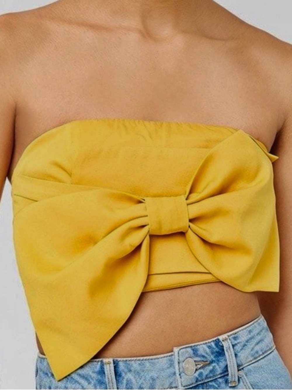Forever 21 - Strapless Bow Crop Top